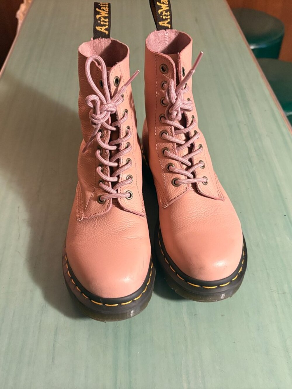 WORN 1X Womens Dr Martens Pascal Peach 1460 Boots US Size 7 - Picture 2 of 8